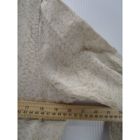 Cloth & Stone Romper Medium Linen Pullover Wrap Snake Skin Roll Tab - Picture 6 of 14